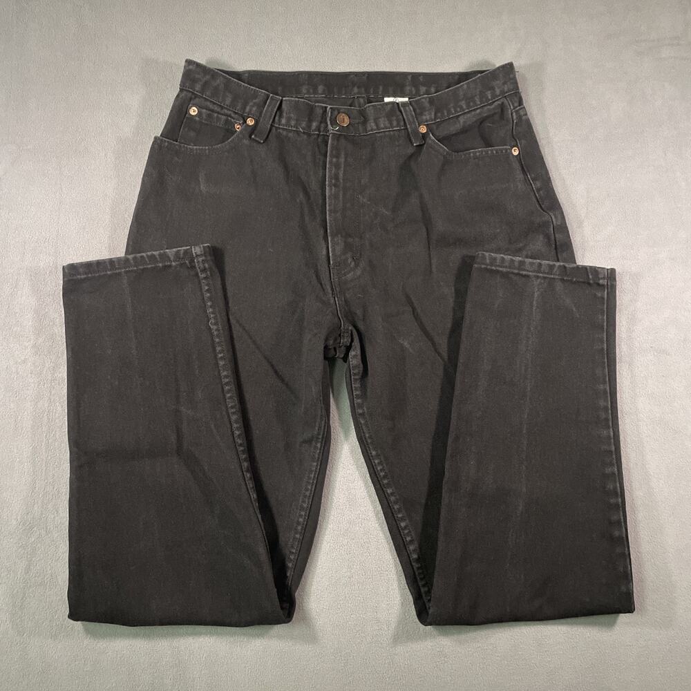 Vintage Jordache High Rise Straight Leg Women Jeans Black Size 17/18